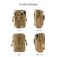 Black Portable Outdoor Tactical Pocket Bag Mobile Phone Waist Bag Wearing Belt Running Multi-functional Bag for Camping Hiking Fishing