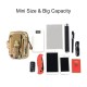 Black Portable Outdoor Tactical Pocket Bag Mobile Phone Waist Bag Wearing Belt Running Multi-functional Bag for Camping Hiking Fishing