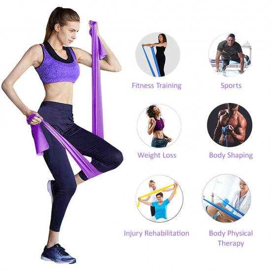 3pcs Resistance Bands Set Elastic Exercise Workout Bands for Women Men Fitness Strength Training Yoga Pilates Workouts