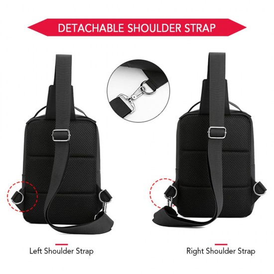 Men Sling Bag Single Shoulder Bag Crossbody Bag Wear-Resistant Nylon Bag Adjustable Strap Shoulder Bag