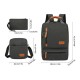 3pcs Backpack Set Women Men Laptop Backpack Shoulder Bag Small Pocket for Travel School Business Work College Fits Up to 14.5inches