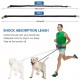 Hands Free Dog Leash Waist Bag Reflective Waist Pouch with Retractable Bungees Poop Bag Dispenser Pouch Adjustable Waist Belt for Training Walking Jogging and Running Your Pet