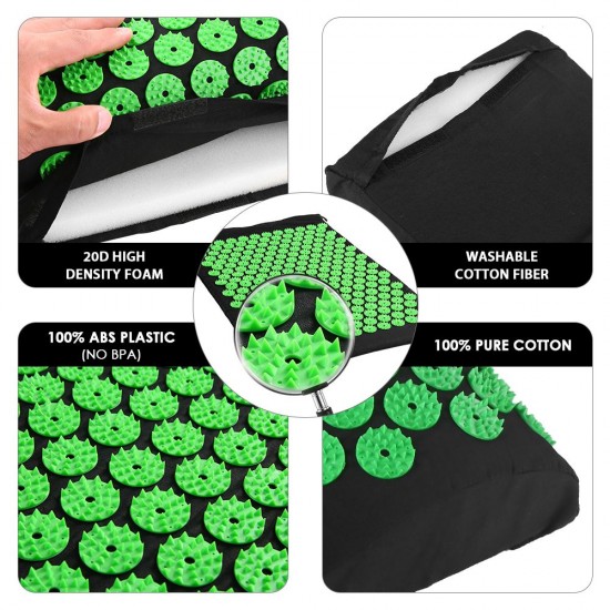 Acupressure Mat and Pillow Set