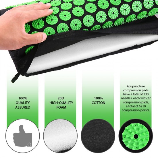 Acupressure Mat and Pillow Set