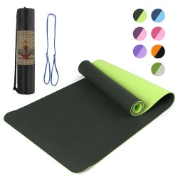 72x24IN Non-slip Yoga Mat TPE Eco Friendly Fitness Pilates Gymnastics Mat Gift Carrying Strap and Storage Bag