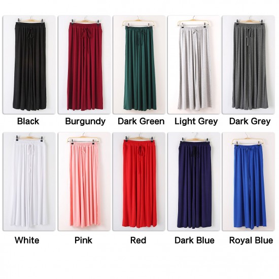 Women Wide Leg Pants Drawstring Loose Flare Dance Pants Female Trousers Yoga Workout Beach