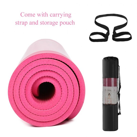 72x24IN Non-slip Yoga Mat Eco-friendly Fitness Pilates Gymnastics Mat Gift Storage Bag and Carry Sling