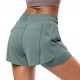 2 in 1 Women Sport Shorts Elastic Waist Quick Dry Gym Workout Yoga Short Pants