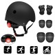 Kids 7 in 1 Helmet and Pads Set Adjustable Kids Knee Pads Elbow Pads Wrist Guards for Scooter Skateboard Roller Skating Cycling