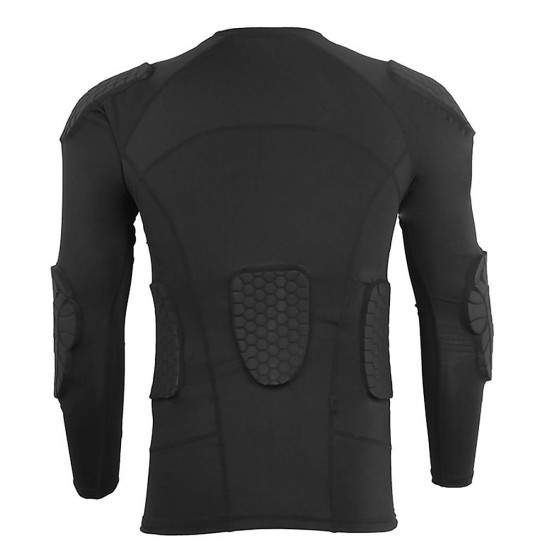 Men Padded Shirt Multiple Pad Protective Gear for Football Baseball Soccer Basketball Volleyball Training Bike Ski