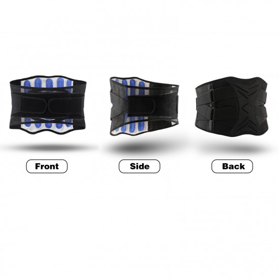 Men Women Back Brace Quick Fastening Tape Breathable Running Yoga Fitness Back Support