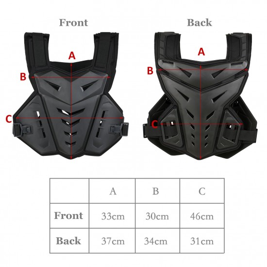 Motorcycle Armor Vest Chest Spine Back Protector Protective Vest for Cycling Skating Skiing Motocross Bike Riding