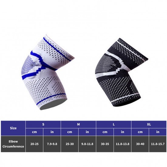 Sports Elbow Protector Sleeve Silicone Elbow Protective Brace High Elastic Elbow Brace for Cycling Basketball Tennis Gyms