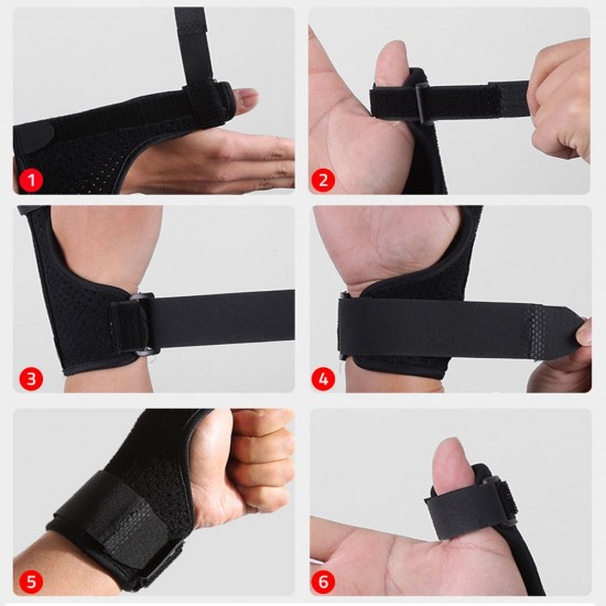 Universal Thumb Protective Cover Aluminum Bar Support Thumb Wrist Protection Brace Thumb Support for Left Right Hand