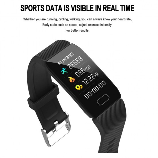 Q1 Smart Bracelet 1.14 inches Color Screen Sports Bracelet Smartband BT 4.0 Fitness Tracker IP67 Waterproof Smart Wristband for IOS/Android Smartphones