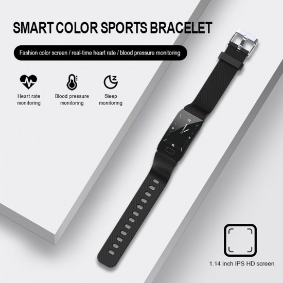 Q1 Smart Bracelet 1.14 inches Color Screen Sports Bracelet Smartband BT 4.0 Fitness Tracker IP67 Waterproof Smart Wristband for IOS/Android Smartphones