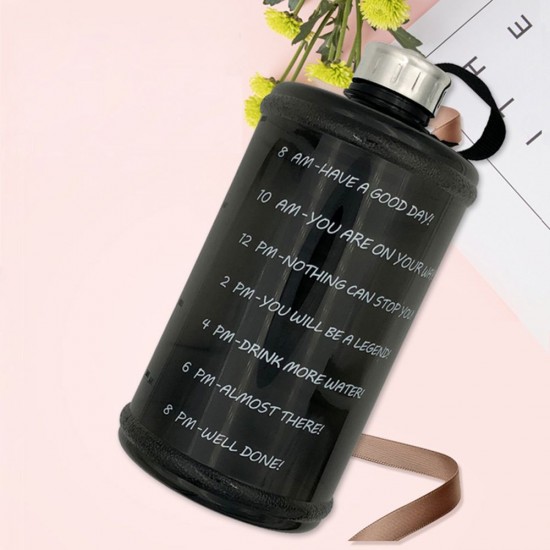 2.2L Motivation Water Bottle with Time Marker Outdoor Camping Hiking Backpacking Fitness Workout Sports Bottle